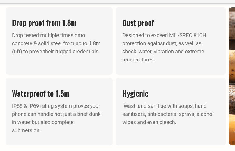 CAT smartphone website screenshot